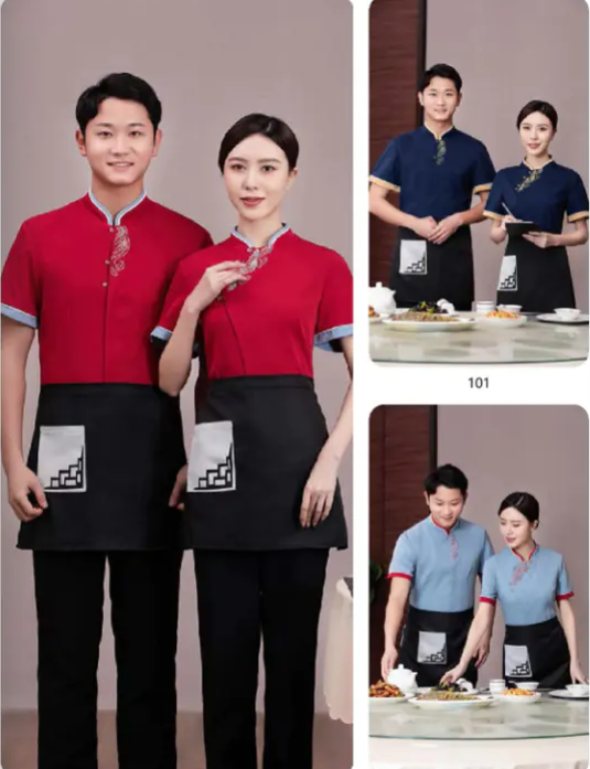 短袖酒店工作服展示 短袖工作服,工作服定做,工作服定制